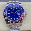 Relógio Masculino Rolex Série Gmt Anel Coke Mostrador de Meteorito Mecânico Automático Gmt Estilo Executivo Comércio Exterior