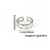 Anillos de Acero Inoxidable Geométricos Simples Estilo Europeo y Americano de Venta Caliente Transfronteriza, Joyería Versátil de Personalidad de Nicho de Lujo Ligero, Al por Mayor en Stock