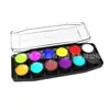 Suministro de Fabricantes de Comercio Electrónico en el Extranjero de Amazon Juego de Pintura de Acuarela Sólida Redonda Niveladora de 12 Colores Personalización OEM
