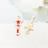 1 Peça de Acessório de Joia Esmaltado Vermelho, Peixe Marinho Animal Esmaltado DIY Pingente de Colar Pulseira Acessório de Joia Atacado
