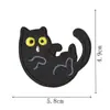 Patche Bordado de Gato Preto Sarcástico e Emocionalmente Carregado - Roupas Engraçadas, Bravas, Chateadas e Preguiçosas para Reparo de Furos, Termocolante