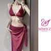 [Reina del aura] bikini bikini separado sexy traje de baño de tres piezas para mujer traje de baño sexy de alta gama para tentación