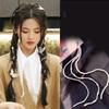 Yang Chaoyue Mesmo Estilo Pearl Tassel Cabelo Tecelagem Cadeia Hairpin Mulheres Online Celebridade Mori Tie Cabelo Sujo Trançado Cabelo Cabelo trançado Headwear Hairpin