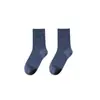 Calcetines de Media Pantorrilla para Mujer para Otoño e Invierno, Calcetines Largos de Grosor Medio, Calcetines de Algodón de Color Sólido, Calcetines Largos Versátiles para Mujer, en Stock al por Mayor