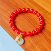 Pulsera de cuentas de cristal de jade hetiano de imitación para niñas, directa de fábrica, nueva, con bolsa de la suerte de cristal de jade blanco de imitación para mujeres