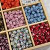 Bola de diamante incrustada con cuentas de cristal de pedrería, cuentas con agujero, cuentas espaciadoras, hechas a mano, material para colgante de pulsera de mano, accesorios de joyería DIY al por mayor