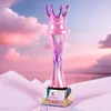 Novo design de troféu estrela de cinco pontas em resina banhada criativa para premiações em eventos esportivos, reuniões anuais e atividades para funcionários de destaque - atacado