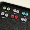 Brinco de tarraxa de osso de orelha de rosa de oito lados único de 6 mm prego de orelha prego de orelha haste de 0,8/1,2 mm de espessura bolo redondo titânio puro aço doce
