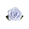 Fita de Poliéster 3,5cm Flor Rosa com Folhas Acessórios para Roupas Infantis Laço de Fita Pequeno Flor Pequena Rosa