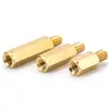 Coluna de Cobre Hexagonal Cabeça Única Pino de Cobre Tampa de Parafuso para Gabinete de Computador Placa-Mã Coluna Isoladora Porca de Passagem Única M4