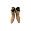 Nova coleção de outono de 2026: fivela de cinto retrô, calça de couro macio da moda, botas elegantes de tornozelo femininas, botas de montaria na altura da panturrilha, estilo moderno