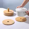 Esterillas de Bambú para Aislamiento Térmico, Esterillas para Tazones, Esterillas para Platos, Posavasos de Bambú, Esterillas Anti-Caídas y Anti-Quemaduras para Cazuelas en el Hogar de la Cocina, Posavasos de Bambú Ecológicos