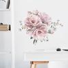 Fanqi novo FX-B109 quarto corredor cabeceira rosa grande peônia decoração de parede adesivo de parede