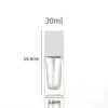 Botella Cuadrada de Vidrio Esmerilado de 30ml para Base de Maquillaje, Botella Cosmética para Esencia, Crema BB, Crema Protectora, Botella para Loción Embotellada