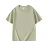Camiseta Masculina 220g 21s Gola Redonda Manga Curta Ombro Regular Algodão Puro Cor Sólida Roupa de Trabalho Camisa Publicitária Logo para Impressão Personalizada
