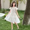 Vestido de Verão para Meninas 2026 Novo Estilo para Crianças Maiores, Roupa de Verão Infantil Casual Elegante de Bolinhas, Vestido de Princesa Estiloso