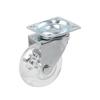 Rueda universal transparente de fondo plano de 1.5 pulgadas 2 pulgadas 3 pulgadas material TPU silenciosa suave sin costuras rueda para pata de mueble con rueda de freno