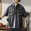 Jay Leno Camisa de Vestir Americana para Trabajo Chaqueta para Hombre Verano Nueva Moda Marca Secado Rápido Camisa de Manga Corta Ropa de Hombre