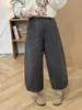 Estilo Coreano Otoño/Invierno Nueva Llegada Coreano Dongdaemun Cintura Elástica Casual Pierna Banana Adelgazante Hebilla Tobillo Ajustable Pantalones de Trabajo Mujer