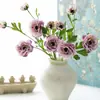 Flores Artificiales con Dos Cabezas, Decoración Vintage Estilo Europeo para Mesa Auxiliar de Comedor en Casa, Materiales para Arreglos Florales, Accesorios de Exhibición de Flores Artificiales, Loto Expuesto