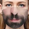 Mascarilla facial negra para hombre y mujer, expresión facial personalizada, mascarilla divertida de comercio exterior, mascarilla de algodón a prueba de polvo transfronteriza, mascarilla impresa de Amazon
