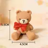 Decoraciones para hornear del Día de San Valentín, decoraciones para pasteles, oso de confesión, moño, muñeca de goma blanda 3D, decoración 3D