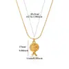 Collar con Colgante de Acero Inoxidable Cruzado Elemento Oceánico Chapado en Oro de 18K Cadena de Moda Empalmada Concha Exquisita En Stock Venta al por Mayor