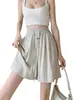 Pantalones Cortos Yamamoto de Seda de Hielo para Mujer 2026 Nuevos de Verano Finos Casuales Sueltos Pierna Ancha de Longitud Media Pantalones Deportivos para Uso al Aire Libre