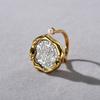 Nicho Light Luxo Vintage Lucky Coin Irregular Fine-tuning Abertura Anel de Pérola Incrustada Anel Único Feminino