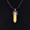 Venta caliente de AliExpress colgante de columna hexagonal de cristal de piedra natural collar de ágata venta caliente europea y americana joyería de comercio exterior al por mayor