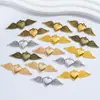 Accesorios para Joyería de Aleación Retro DIY Colgante de Corazón con Alas Multicolores Collar Pulsera Colgante de Llave Venta Caliente Transfronteriza