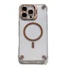 Funda de Teléfono Colorida con Soporte Magnético para Lente Adecuada para Apple 16Promax Airbag Anti-Caída 15/12/11 Película para Lente