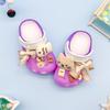 Zapatos exteriores de flash frío con suela gruesa antideslizantes con agujeros luminosos, zapatillas de moda con lazo de dibujos animados de gatito, punta cerrada
