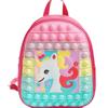 Suministros del Fabricante Mochila Educativa de Silicona para Niños, Bolsa Linda de Unicornio con Burbujas para Aliviar el Estrés, Mochila Pionera Matarratas