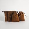 En stock Corsé de Joyería Marrón Bolsa de Franela con Cordón Bolsa de Regalo para Joyería Bolsa de Almacenamiento Bolsa de Embalaje para Auriculares de Joyería Mayoreo
