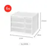 Caja de almacenamiento para pupilas de belleza japonesa para lanzar, papelería de escritorio, artículos diversos, estudiantes de dormitorio, plástico Jiugongge, corazón de niña, caja pequeña japonesa