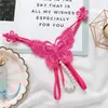 Tanga Sexy para Mujer con Abertura en la Entrepierna Bordado Hueco Tentación Masaje Tanga de Perlas Pantalón en T Transparente Pantalón en T con Abertura en la Entrepierna