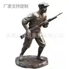 Escultura de Bronze Personalizada Figura de Rua de Parque Escultura de Bronze Figura Vermelha de Construção de Partido Figura do Exército de Libertação do Povo Exército Vermelho Figuras de Bronze Fundido Ornaments