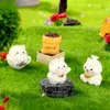 Paisaje en Miniatura Creativo Lindo Oso Cafetero Muñeco Caja Ciega DIY Accesorios de Decoración Adornos Pequeños para Coche Escritorio