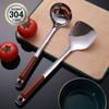 Pala Cuchara de Acero Inoxidable 304 Estilo Chino para Hogar Pala para Saltear Cuchara para Sopa Utensilios de Cocina Juego de Regalo Utensilios de Cocina