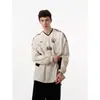 Comercio Exterior Europeo y Americano Retro Color de Contraste Secado Rápido Manga Larga Camiseta Estilo Holgado Perezoso Otoño Tendencia Marca Jersey Top Deportivo Sudadera