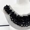 Amazon encaje negro transfronterizo flor tridimensional tapeta cuello delantero nuevo vestido suéter cuello decorativo flor mayoreo