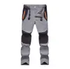 Pantalones de senderismo para exteriores de talla europea transfronteriza, pantalones largos elásticos de verano finos de secado rápido, pantalones de escalada a la moda, talla grande