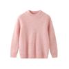 Suéter de cachemira grueso para niños, nuevo jersey de cuello alto de color liso, jersey básico sencillo para niños y niñas, otoño e invierno.