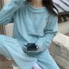 Pijama de Vellón Coral para Mujer Invierno Grueso Ropa Exterior Lindo Franela Ropa para el Hogar Traje Cárdigan Largo Holgado a la Moda