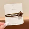 Pinza para el Cabello Estilo Coreano Retro Estampado de Leopardo para Mujer Horquilla Exquisita de Gama Alta Clip BB Dulce Dopamina Clip para Flequillo Lateral Accesorios para el Cabello