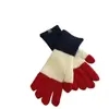 Guantes de Punto de Lana de Color Contrastante Cálidos para Otoño e Invierno, Guantes sin Dedos para Pantalla Táctil