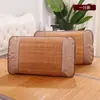 Colchoneta de Bambú Carbonizado de Verano Colchoneta Almohada de Bambú Almohada Chal Pieza de Almohada Chal Refrigerante para Estudiantes Almohada de Rattan para una Persona Funda de Almohada