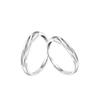 Anillo de plata esterlina S925 entrelazado de amor para hombres y mujeres, un par de anillos lisos de moda, nicho simple, apertura al por mayor