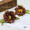 Pintura al Óleo Simulada Peonía Pequeño Hanfu Adorno de Tocados Flor de Peonía Boda Novia Abanico Redondo Flor de Peonía Venta al por Mayor